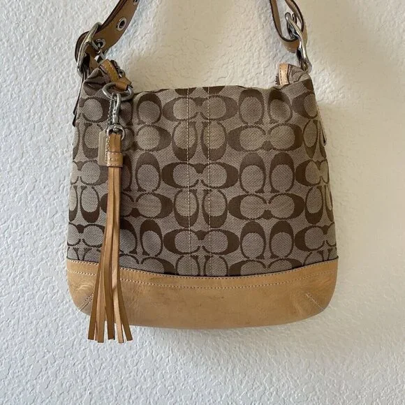 Coach C05K-9362 Khaki Signature Leather Slim Crossbody Shoulder Bag - Picture 4 of 10